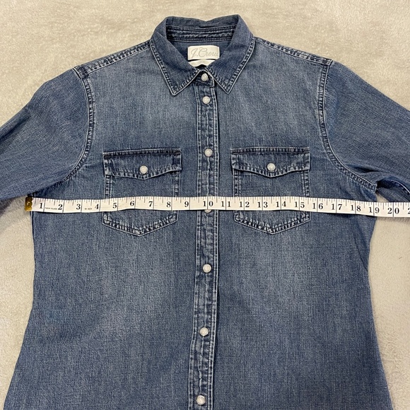 J Crew Denim Long Sleeve Size Small Petite - Picture 8 of 12